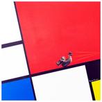 Dario Assisi - Magritte in the Mondrian world- Sloping