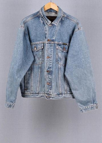 Wrangler Blue vintage denim jacket in size L for Unisex