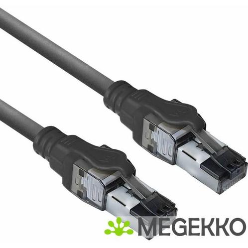 ACT Zwarte 2 meter S/FTP CAT6A IDC 4PPoE / PoE++ 100W LSZH, Computers en Software, Overige Computers en Software, Nieuw, Verzenden