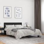 vidaXL Bedframe bewerkt hout metaal zwart 120x200 cm, Huis en Inrichting, Slaapkamer | Bedden, Verzenden, Nieuw