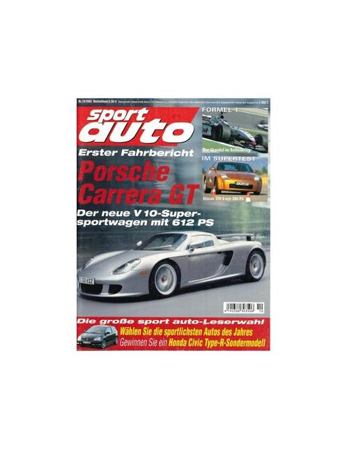 2003 SPORT AUTO MAGAZINE 10 DUITS, Boeken, Auto's | Folders en Tijdschriften