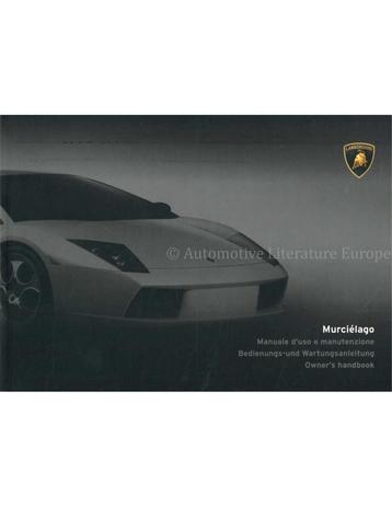 2001 LAMBORGHINI MURCIÉLAGO INSTRUCTIEBOEKJE IT | DE | GB