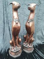 sculptuur, Pair of greyhounds 75 cm high each - 75 cm -