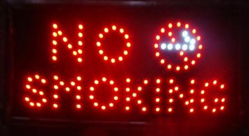 Niet roken non smoking lamp LED verlichting bord lichtbak, Verzenden
