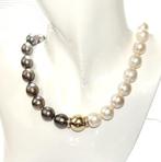 Ketting met hanger - 14 karaat Geel goud - 0.30ct. tw. Parel