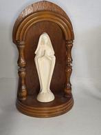 Beeld, Maria in kast - 39 cm - Gips, Hout, Antiek en Kunst