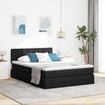 vidaXL Opbergbed met matras met matras Zwart 140 x 190 cm, Verzenden