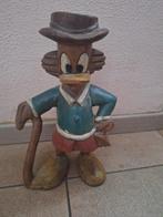 Vintage houten beeld van Dagobert Duck met wandelstok - 1985, Verzamelen, Disney, Nieuw