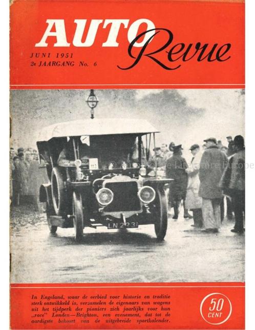 1951 AUTO REVUE MAGAZINE 6 NEDERLANDS, Livres, Autos | Brochures & Magazines, Enlèvement ou Envoi