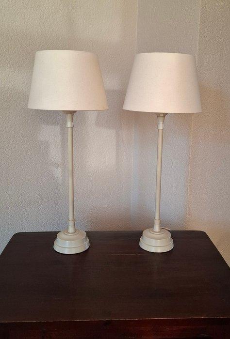 Lampe de table (2) - Couleur métal sable, Antiek en Kunst, Antiek | Verlichting