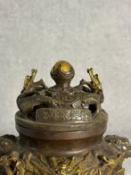 Grote Chinese draken wierookbrander - Brons - China - Eind, Antiek en Kunst