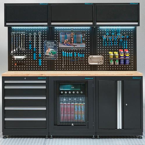 Datona Werkplaatsinrichting PREMIUM eiken werkblad met, Doe-het-zelf en Bouw, Werkbanken, Ophalen of Verzenden