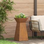vidaXL Tuinpilaren 2 stuks met schaal 35x35x73 cm Verweerd, Verzenden, Nieuw