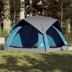 vidaXL Tent 4-persoons waterdicht blauw, Caravanes & Camping, Tentes