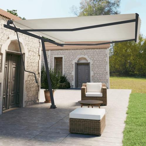 vidaXL Jeu de poteaux dauvent anthracite 450x245 cm fer, Jardin & Terrasse, Parasols, Neuf, Envoi