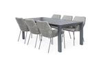 Suns Punta 6-persoons dining set antraciet met uitschuifbare