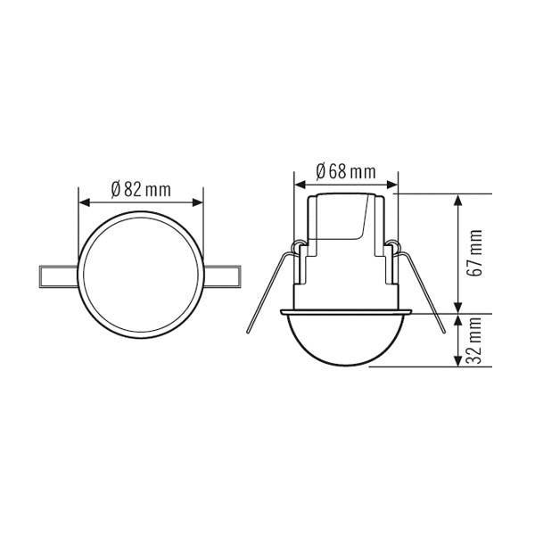 ESYLUX Compact Express Détecteur de mouvement - EP10510755, Bricolage & Construction, Éclairage de chantier, Envoi