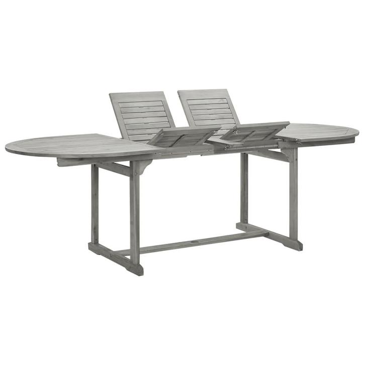 vidaXL Tuintafel (160-240)x100x75 cm massief acaciahout, Tuin en Terras, Tuintafels, Nieuw, Verzenden