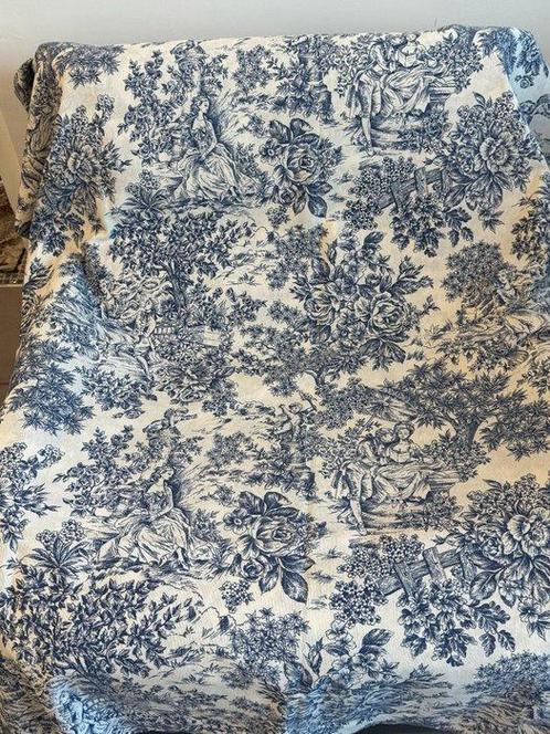 Romantiek in Blauw – De Toile de Jouy met Koninklijke Charme, Antiek en Kunst, Antiek | Tapijten, Tafelkleden en Textiel