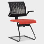 Vergaderstoel Ahrend 240 ,rood-mesh, slede frame, Huis en Inrichting, Ophalen of Verzenden, Gebruikt