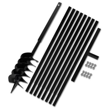 vidaXL Grondboor met handvat 150 mm en verlengstukken 9 m, Verzenden