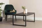 Salontafel Mangohout Winnie 110 Zwart, Huis en Inrichting, Tafels | Salontafels, Verzenden, Nieuw