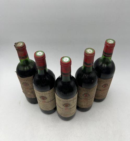 1982 x 2 & 1975 x 3 Château Magondeau - Fronsac - 5 Flessen, Verzamelen, Wijnen