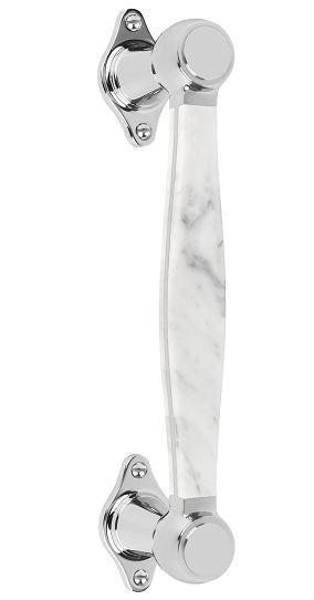 Deurgreep BOSCO LZ185 gepolijst rvs/marmer, Doe-het-zelf en Bouw, Hang- en Sluitwerk, Klink of Kruk, Nieuw, Overige materialen