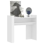 vidaXL Wandtafel 100x35x90 cm bewerkt hout wit, Huis en Inrichting, Tafels | Bijzettafels, Verzenden, Nieuw
