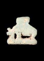 Oude Egypte, late periode Faience Amulet of Nut als een zeug, Antiquités & Art
