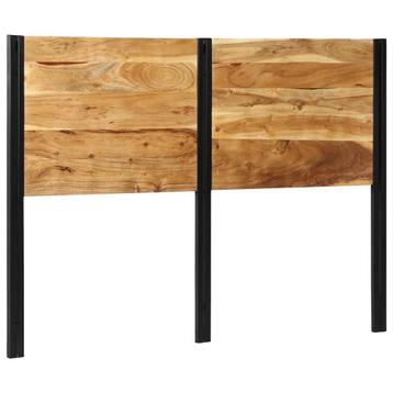 vidaXL Hoofdeinde 140 cm massief hout acacia en ijzer, Verzenden