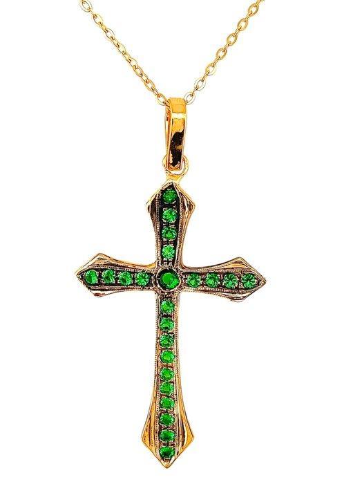 Zonder Minimumprijs - Halsketting - 9 kt. Geel goud, Zilver, Handtassen en Accessoires, Kettingen