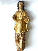 polychroom verguld houten beeld fragment. Voorstelling van, Antiek en Kunst