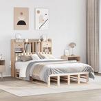vidaXL Bed met boekenkast zonder matras massief grenenhout, Huis en Inrichting, Verzenden, Nieuw