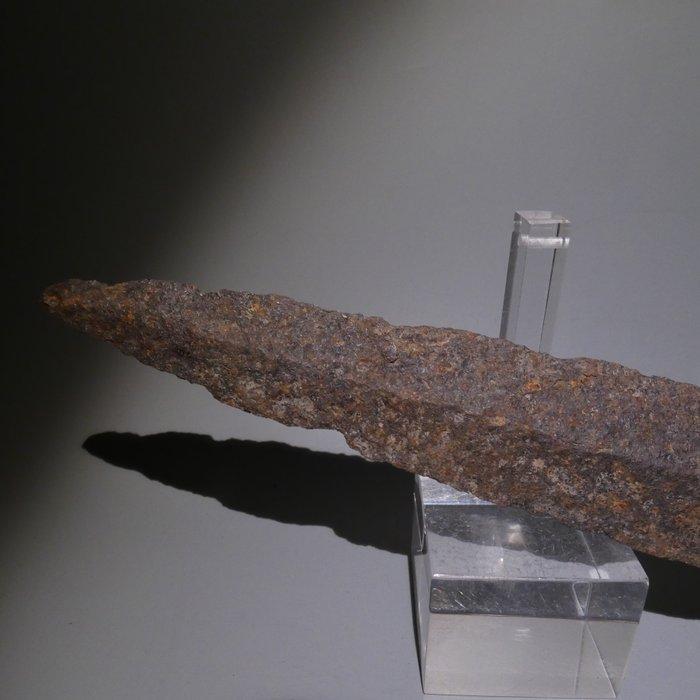 Oud-Romeins IJzer Speerhoof 35,6 cm H. Fijn., Verzamelen, Mineralen en Fossielen