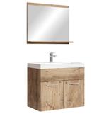 Badkamermeubel Montreal Set 02 60 x 35 cm Kastanje Eiken, Verzenden, Nieuw