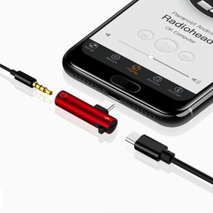 USB-C Oplader & AUX Splitter - Headphone Audio Splitter, Telecommunicatie, Mobiele telefoons | Toebehoren en Onderdelen, Nieuw