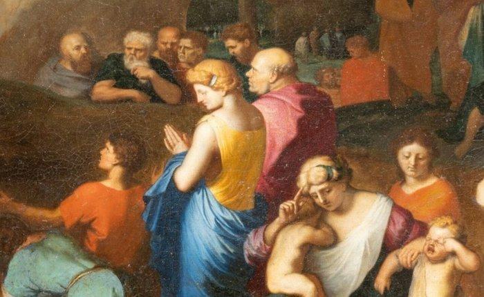 Nicolas Colombel (1644-1717), Kring van - Saint John the, Antiek en Kunst, Kunst | Schilderijen | Klassiek