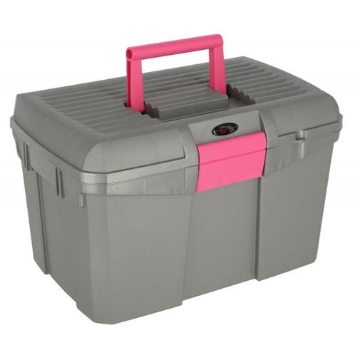 Coffre de pansage siena rose-gris avec compartiment - kerbl, Huis en Inrichting, Schoonmaakartikelen