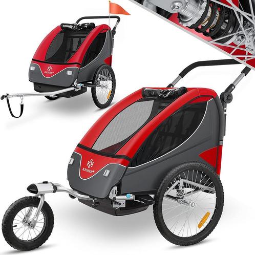 KESSER® Fietsaanhanger met vering - Max. 40kg - Rood, Huis en Inrichting, Woonaccessoires | Overige, Verzenden