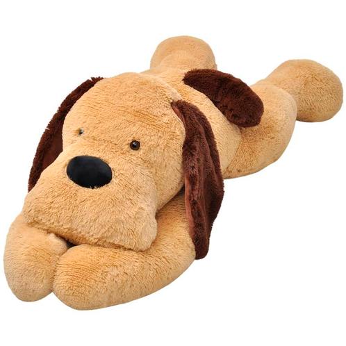 vidaXL Knuffelbeest hond 80 cm pluche bruin, Kinderen en Baby's, Speelgoed | Knuffels en Pluche, Nieuw, Verzenden
