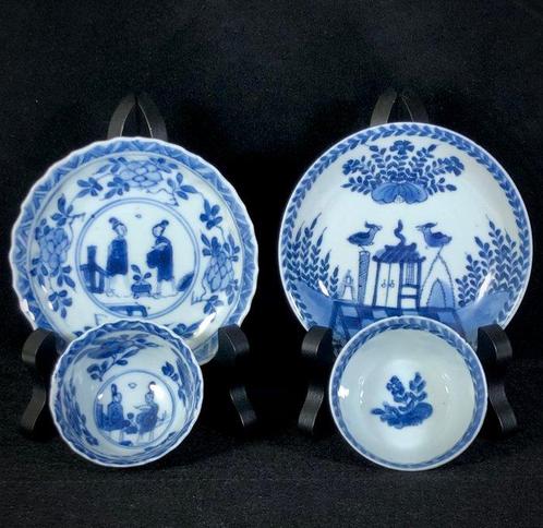 Twee sets theekop en schotel - Porselein - China - Kangxi, Antiek en Kunst, Antiek | Overige Antiek