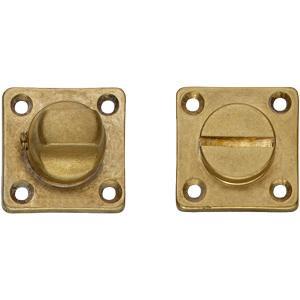 WC slot vierkant schroefgat messing getrommeld, Doe-het-zelf en Bouw, Hang- en Sluitwerk, Slot, Nieuw, Koper of Messing, Ophalen of Verzenden
