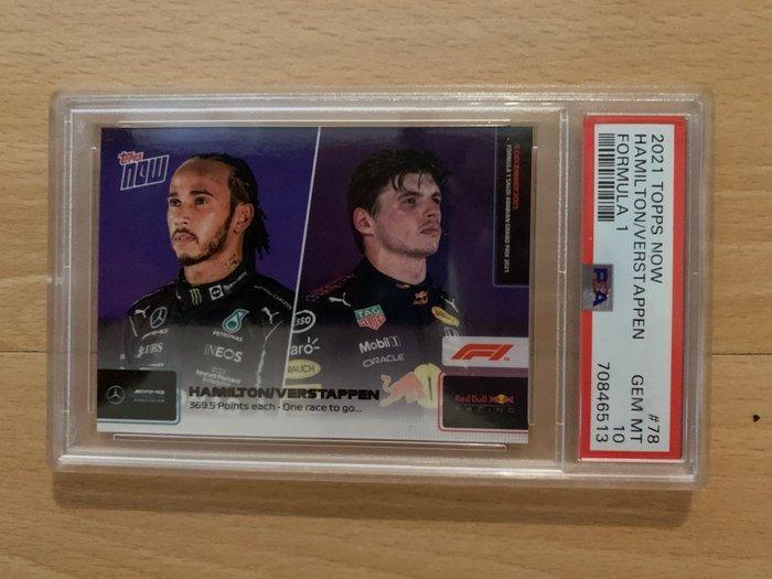 2021 Topps Max Verstappen, Lewis Hamilton #078 - One Race to, Verzamelen, Stickers