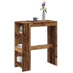 vidaXL Table de bar avec étagères vieux bois bois, Maison & Meubles, Verzenden, Neuf