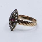 Ring - 14 karaat Geel goud - 0.04ct. tw. Gemengde edelstenen, Nieuw