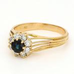 Ring - 18 karaat Geel goud - 0.55ct. tw. Saffier - Diamant, Handtassen en Accessoires, Ringen, Nieuw