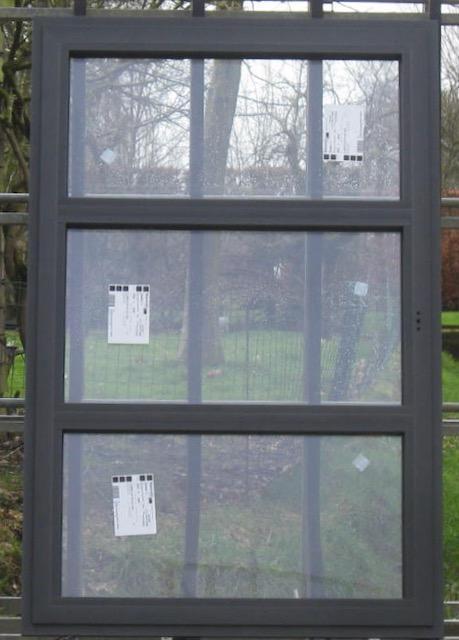 aluminium raam , chassis , venter 112 x 170 zwart / grijs, Doe-het-zelf en Bouw, Raamkozijnen en Schuifdeuren, Inclusief glas