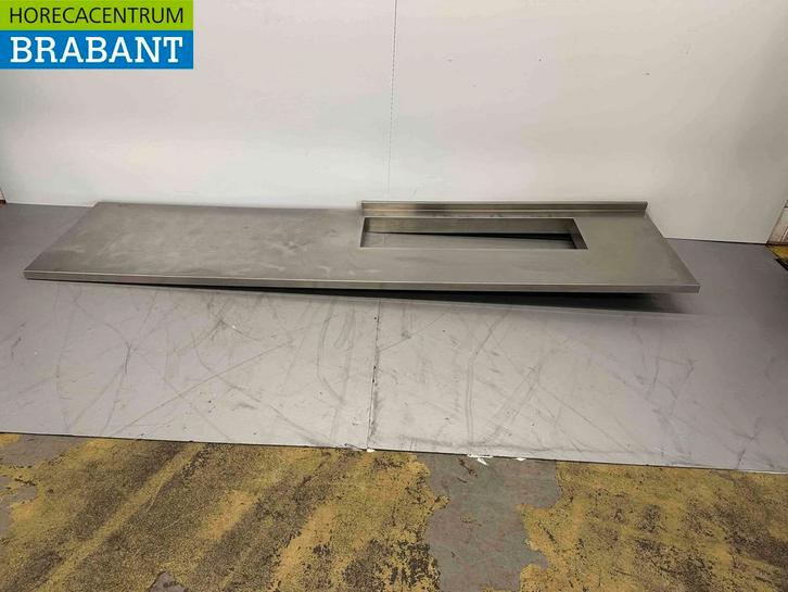 Plan de travail en acier inoxydable avec niche 280,5 x 70 cm, Articles professionnels, Horeca | Autre, Envoi