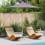 vidaXL Tuinparasol - Donkergrijs, 270x260 cm, Bamboe, Tuin en Terras, Verzenden, Nieuw